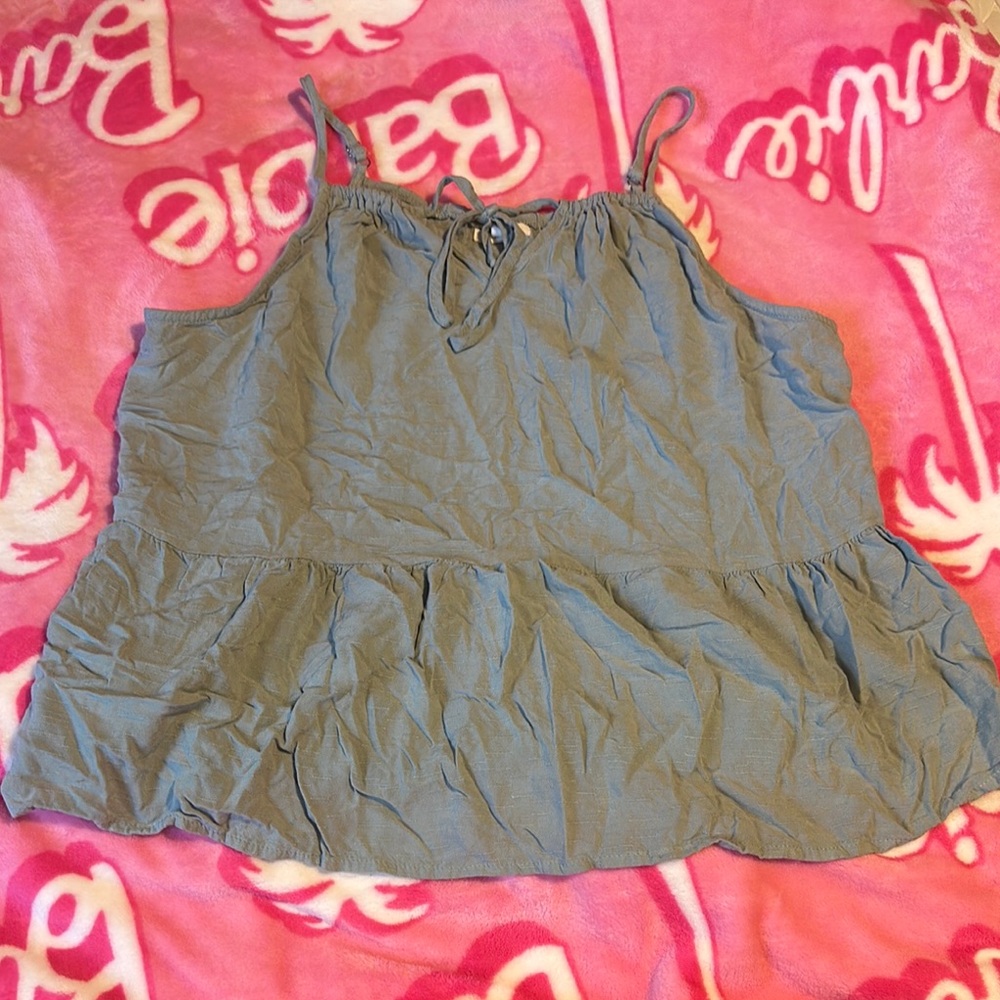 Women's Blue Sleeveless Top